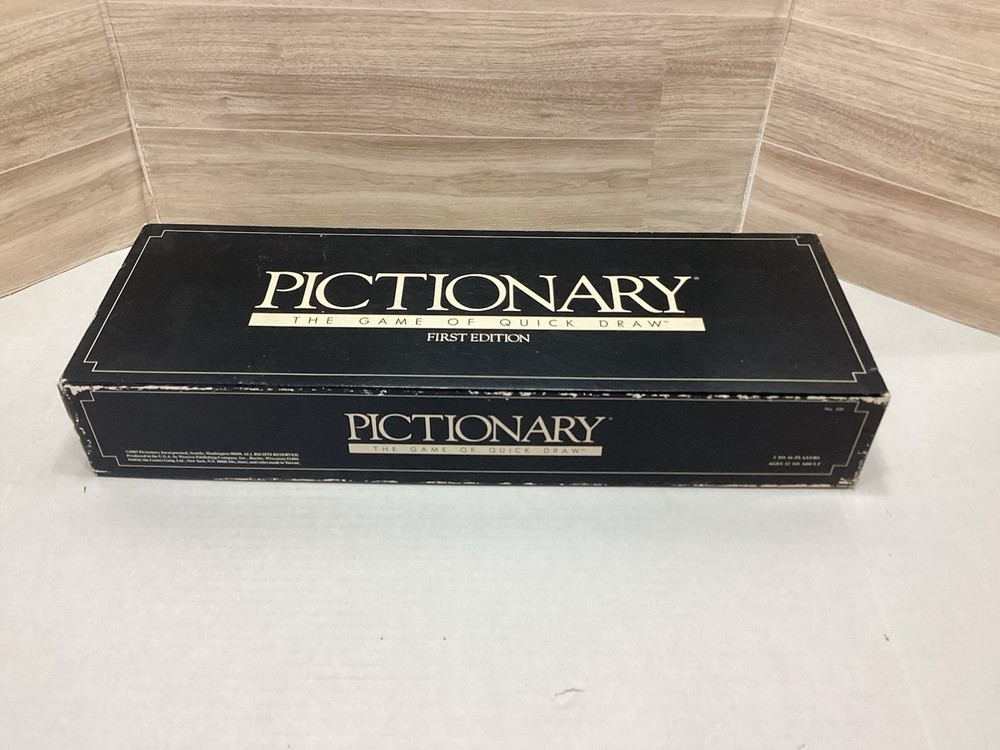 VINTAGE Pictionary Game First Edition COMPLETE 1985 Classic Drawing Board Game