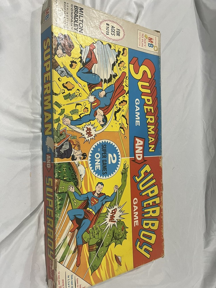 1967 Superman Game and Superboy Game Milton Bradley 4725 – COMPLETE