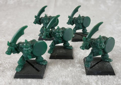 1992 MILTON BRADLEY BATTLE MASTERS ORK ARMY 5 ORK WORRIERS FIGURES