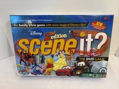 Disney Scene it? 2nd Edition DVD Game 100% COMPLETE! EUC Metal Tokens 2007