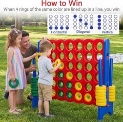 Classic Jumbo 4-to-Score Game Set – Engaging Fun for All Ages, Easy to Clean!