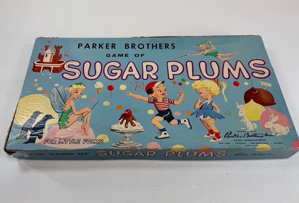 Vintage 1959 Parker Brothers Sugar Plums Board Game Complete Fairy Tale Kids Gam