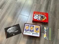 Gamewright QUESTS OF THE ROUND TABLE Adventure Card Game Complete Fantasy RPG
