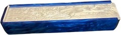 RUMMIKUBE GAME-LUCITE ACRYLIC-BLUE & WHITE MARBLE