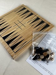 NEW ~ New Entertainment Board Game Backgammon ~ Hand Crafted Solid Wood Set