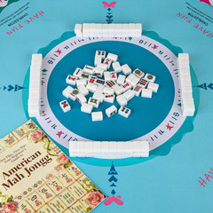 Travel American Mahjong Tile Set | 166 PCS 0.8 Inch Mini Mahjong Game Tiles, 4 W