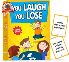 BRAVEBUG You Laugh You Lose Game – Funny Charades Kids Games – Board Games for K