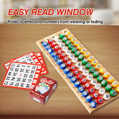 7/8″ Multi-Color Replacement Bingo Balls with Easy Read Window for 9″ Bingo Cage