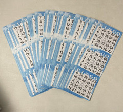 Bingo Cards 50 PAPER 3 On Triple or 3 Page Books 150 Sheets 3 Colors 450 Games