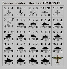 Panzer Leader (’74) German 1940-1942 Counters