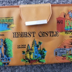 Hearst Castle Travel Checkers Magnetic Brown w Multicolor Graphics Snap Button