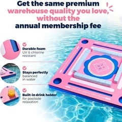 Floating Pool Mahjong Table 31.5-inch Waterproof Game Tray for Pool Beach Lake