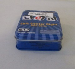 LCR Left Right Center in Game Tin (Ages 5 & Up, 3+ Players)