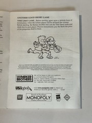 Monopoly The Simpsons Treehouse of Horror 2005 Replacement Game Instructions