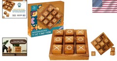 Wooden Tic Tac Toe Game 5.5 Inch – Family Tabletop Fun