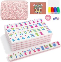 American Mahjong Game Set, 166 Premium Tiles, 1.2-inch Mahjong Tile Set with St