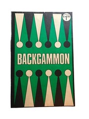 Vintage Backgammon Game Hand Tooled Leather Wood Wooden Brass Piece Hand Made