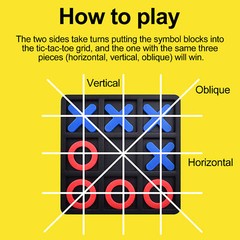 Tic-Tac-Toe Board Game Table Top Games for Kids and Adults 15 x 15cm
