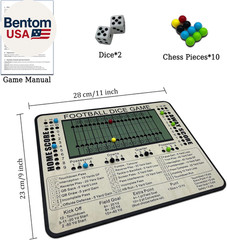 Football Dice Game – Tabletop Wooden Board Game with Scoring Track for Family Fu