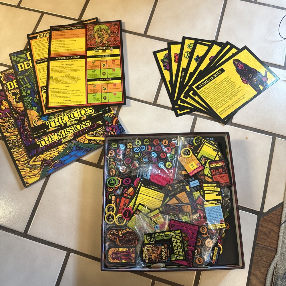Goblinko Dungeon Degenerates Hand of Doom Board Game Complete, Great Shape