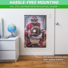 Pitch N’ Stick Kids Baseball Game Set – Wall Poster & 4 Sticky Balls