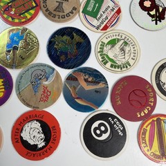 Lot Of 63 Pogs Slammers Solid Metal Plastic Cardboard Many Styles Big Value!!