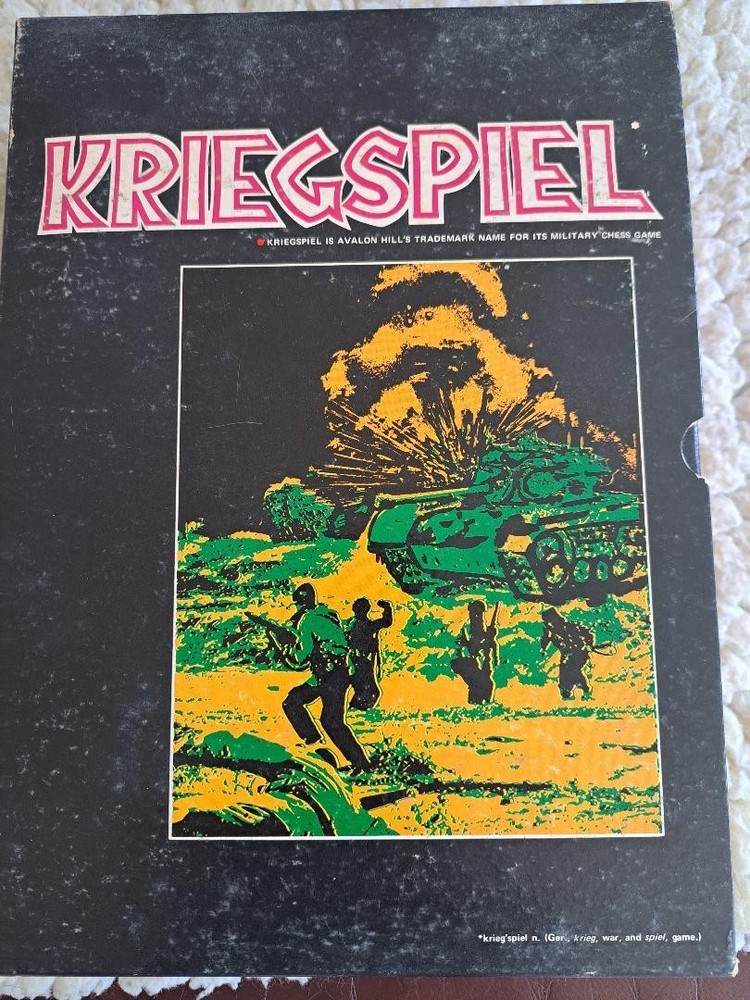 Kriegspiel Bookcase Military Board Game – Avalon Hill 1970 Complete