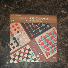 Classic Games Collection 100-Game Set – Board & Card Games for 1–8