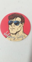 Lot of 6 Mortal Kombat Pogs 1992 Raiden-Lin Kuei-Sonya Blade-Scorpion-Johnny Cag