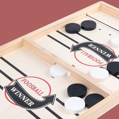Fast Sling Puck Game Wooden Board Table Hockey Games Montessori Toy JQ