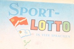 old sports lottery game laying cards old vintage toy collectors in 4 languages