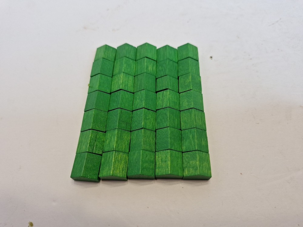 Monopoly Deluxe Anniversary 1985 Edition Wood Green House Replacement Part 35 Pc