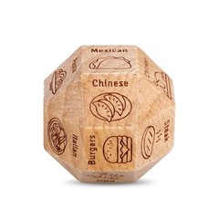 Wood Date Night Food Dice 18 Choices Anniversary Gift for Couples Decision