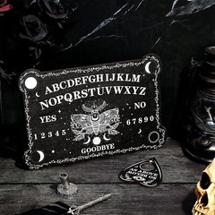 Black Wooden Ouija Board Game Spirit Hunt Planchette Accessories Games Supplies