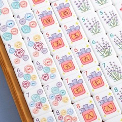 American Mahjong Tile Set,160 Light Purple Acrylic (4-Layer) Engraved Mahjong…