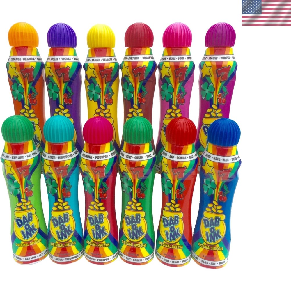 3oz Bingo Daubers – Mixed Colors – 12ct
