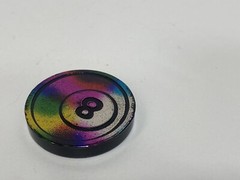 POG Slammer Plastic 8-Ball Multicolor Oil Slick Rainbow 1990’s