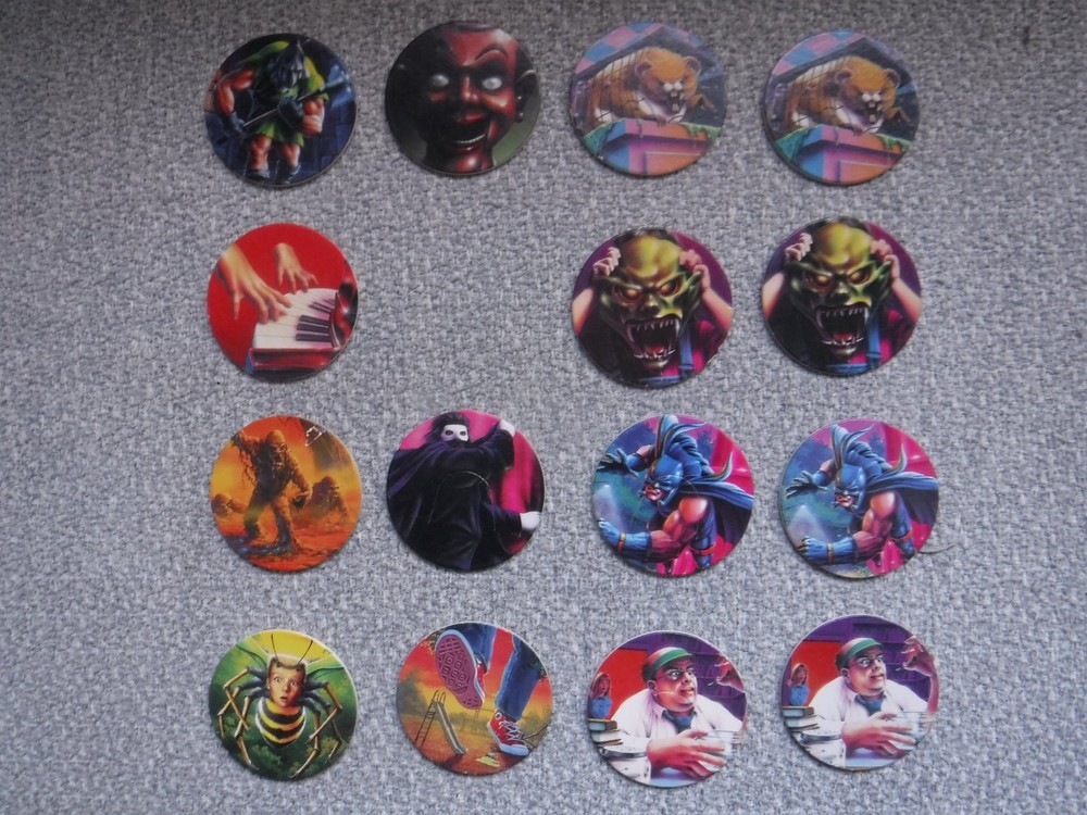 Pogs GOOSEBUMPS lot 1995 Parachute Press Vintage (3 Cheerios pogs)
