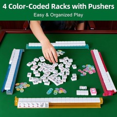 NEW American Mah Jongg Set 166 Tiles Full Size Complete Mahjong Set Red Bag