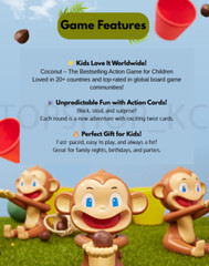 Korea Board Games Coconuts 1pc Korean Kids Play Action Cards Game Board