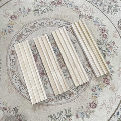 Wooden Domino Racks Set of 4 Natural Domino Trays Holders Organizer for Mexican