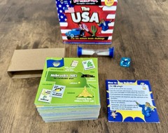 Brain Box, The USA, Board Game COMPLETE , Challenge Learn States, Capitals, 8+
