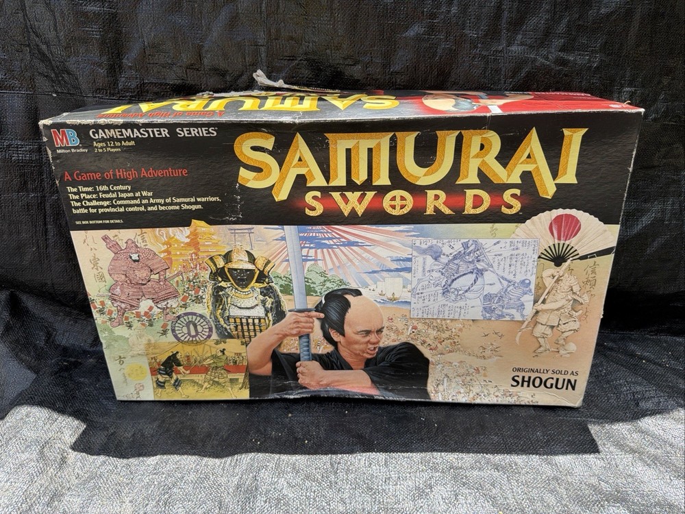 SAMURAI SWORDS Milton Bradley Board Game 4720 Sealed Parts Open Box