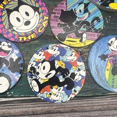 Vintage Various Felix the cat pogs Lot Of 8 1990’s Rare
