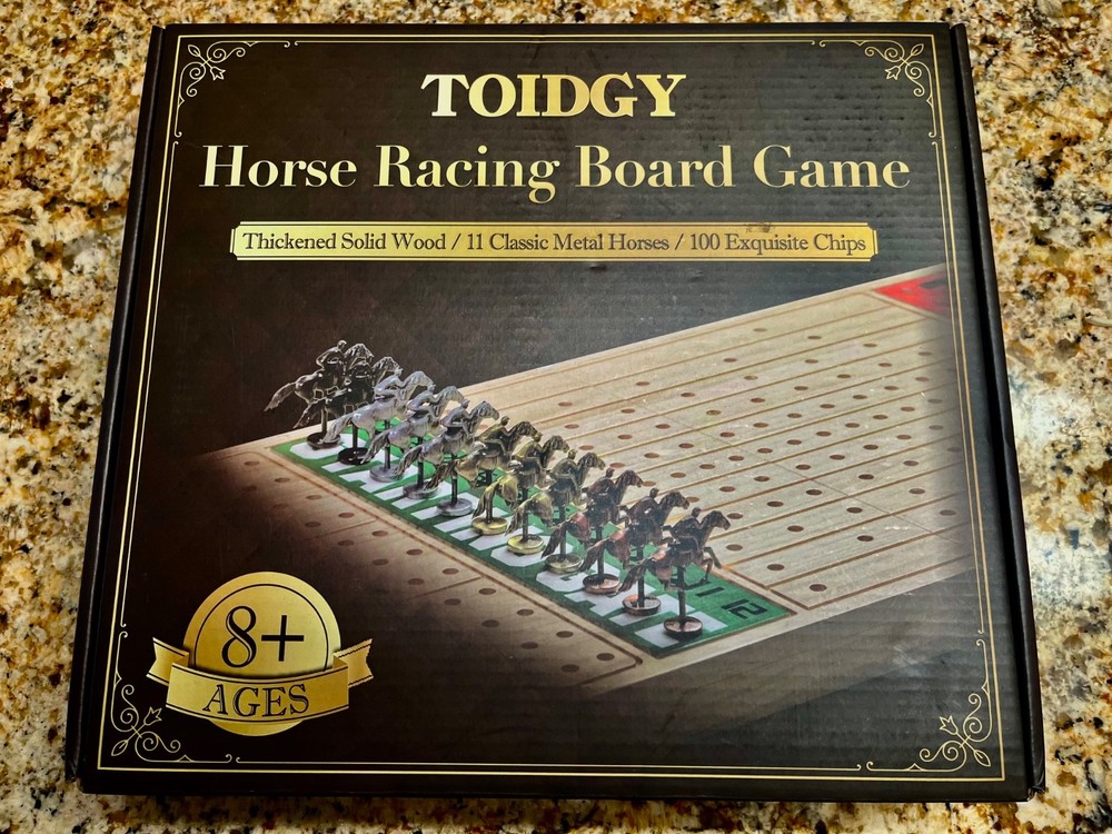 TooyBing Large 21 Inches Horse Race Board Game, Horse Racing Game – New!