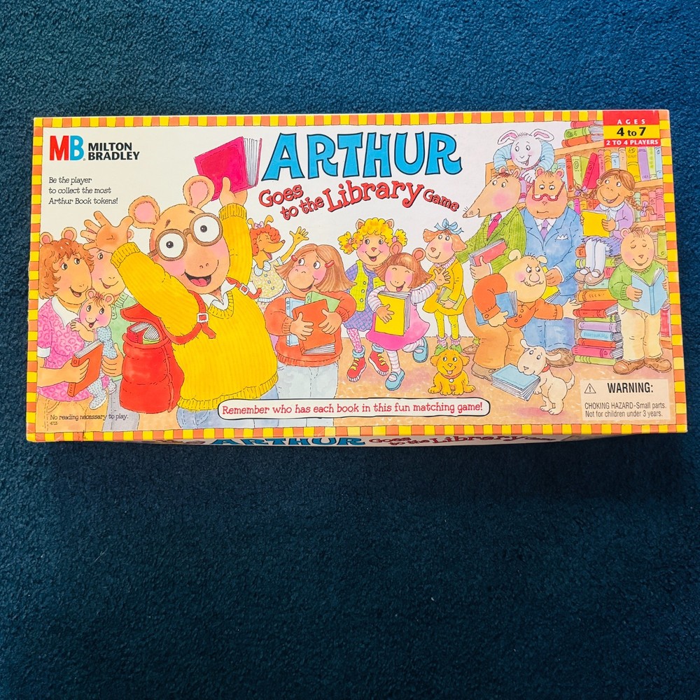 Arthur Goes to the Library Milton Bradley 1996 Kids Book Matching Game 100%