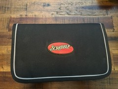 Travel SCRABBLE Complete Game Zippered Case 2001 Portable Save Game