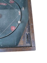 Vintage Japanese Skill Baseball Game 1930s Wooden Tabletop Pitch Bat Pinball