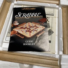 Vtg Scrabble Deluxe Edition Game Turntable Rotating Board 1989 100% Complete