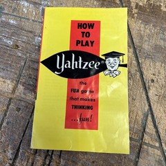 Vintage E.S. Lowe Co. Yahtzee Instruction Manual Pamphlet 1972 Manual Only